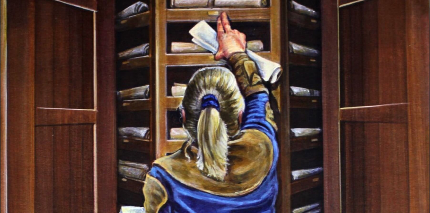 Scroll Rack illustrated by Heather Hudson